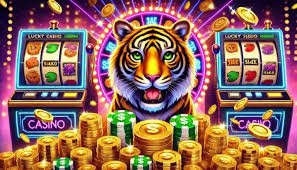 Mobile slot online game screen with glowing neon elements